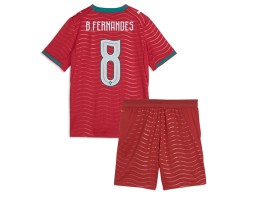 Portugalsko Bruno Fernandes #8 Domáci Detský futbalový dres MS 2026 Krátky Rukáv (+ trenírky)